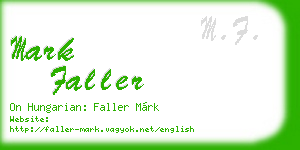 mark faller business card